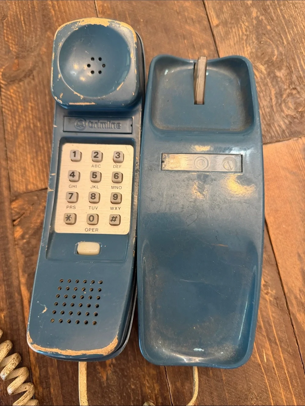 Vintage Western Electric Bell Mediterranean Blue Trimline Touch Tone Phone 📞